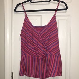Colorful peplum tank top